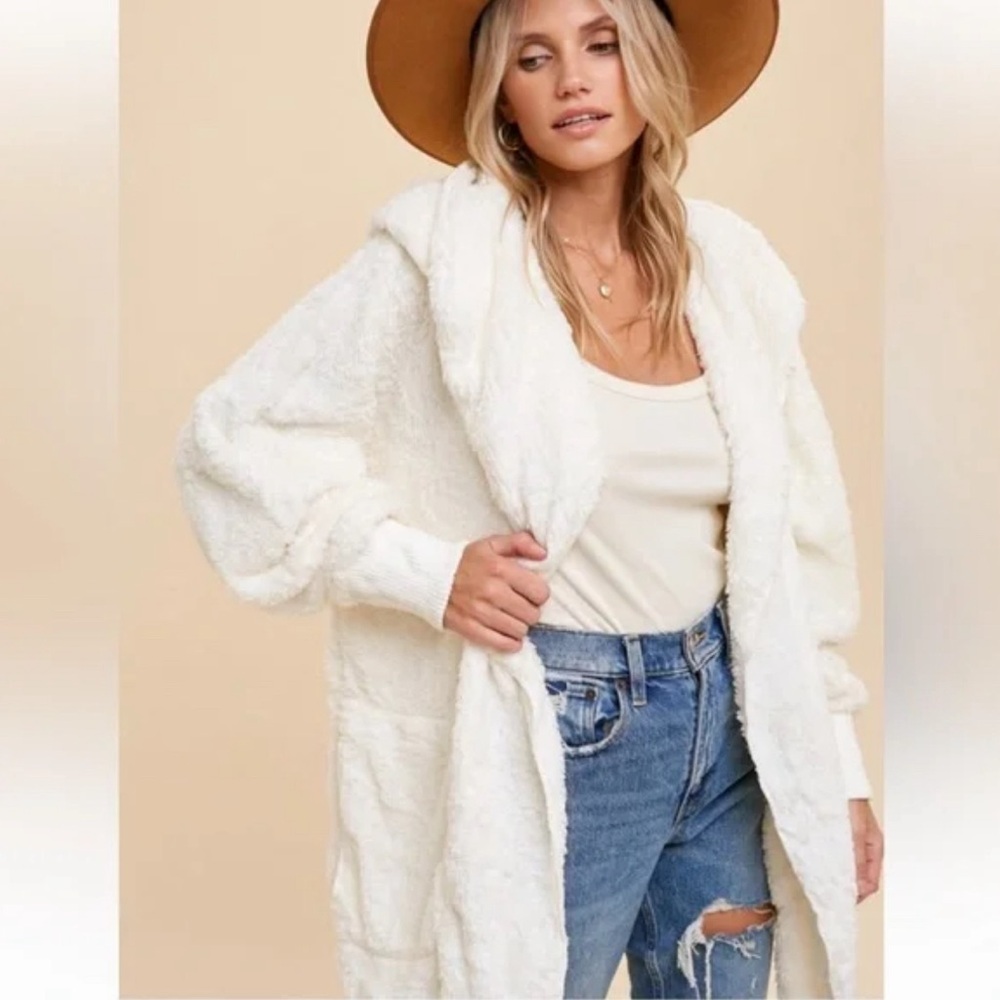 Hem & Thread Teddy Hoddie Cardigan